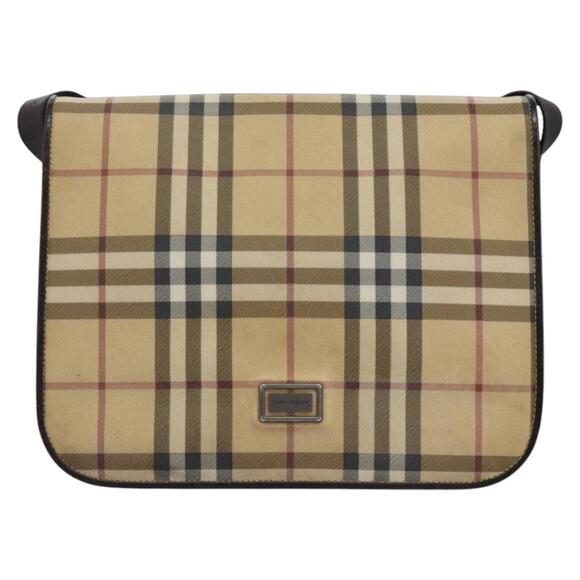 Burberry Nova Check Shoulder Bag Pvc Beige Brown - Picture 13 of 16